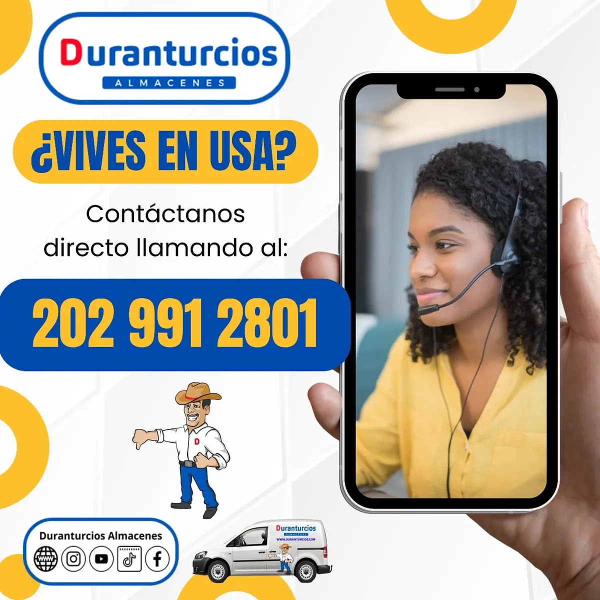¿Vives en USA? Llámanos al 202 991 2801: compras desde allá y entregamos a tu familia en El Salvador